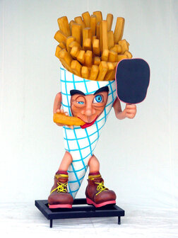 frietzak op wielen stoep reclame