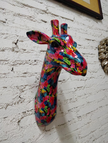 giraffe kop wand decoratie 