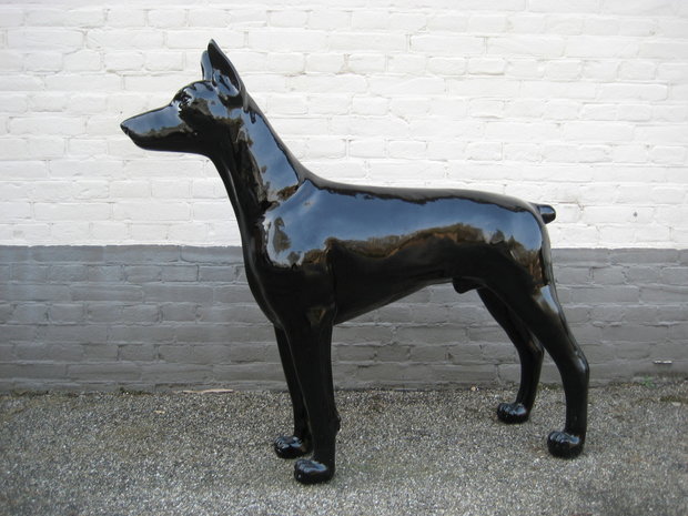 Dobermann zwart  polyester 