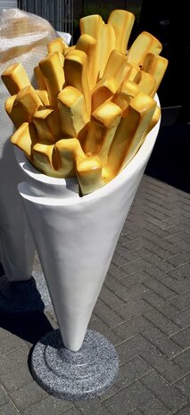 frietzak wit met voet 