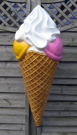Wand ijs tricolore met beugel