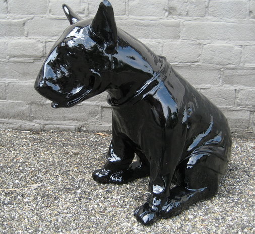bull terrier zwart beeld polyester 