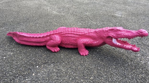 krokodil 110 cm polyester beeld 