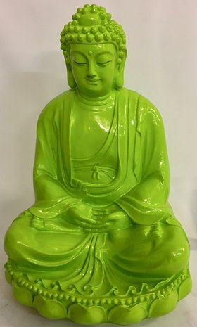 Boeddha beeld Lotus green