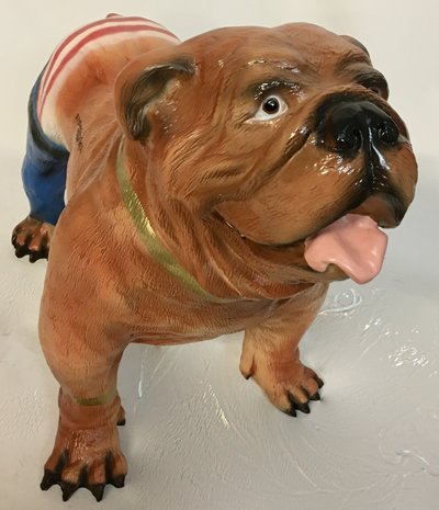 Engelse Bulldog Tattoo Spike kunst beeld 