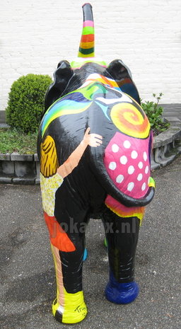 olifant wit  polyester kunst beeld 180cm