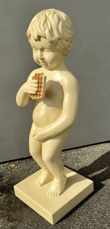 manneken Pis-  wafel -Kunsthars- beeld 90 cm 