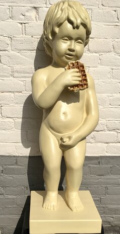 manneken Pis-  wafel -Kunsthars- beeld 90 cm 