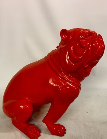 engelse bulldog kunsthars rood