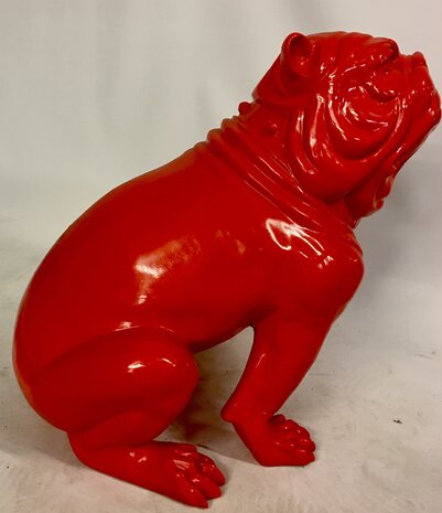 engelse bulldog kunsthars rood