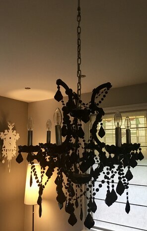 murano smokey glas kroonluchter 6 arms