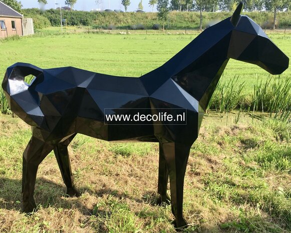 Paard kunst beeld life size Origami 