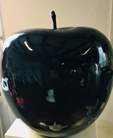 Big Appel polyester hoogglans zwart 56x55 cm