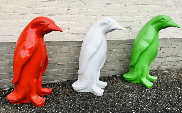 fee Eerste Eenheid pinguïn 70 cm polyester groen hoogglans tricolore - Decolife - Dé  polyesterbeelden en decoratie webshop