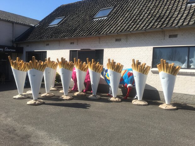 FRIETZAK  PATAT FRIET XXL -zwart verrijdbaar 