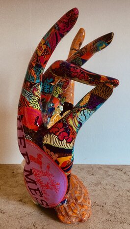Hand masker kunst beeld 