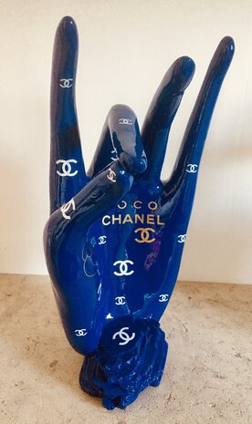 Hand masker kunst beeld blue cc