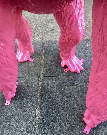 Aap Gorilla   Bokito polyester beeld Fuchsia Roze