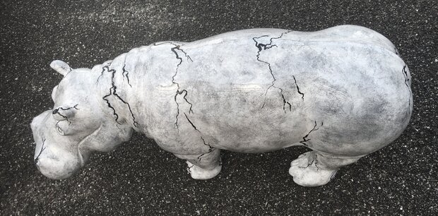 Hippo Nijlpaard staand marble look