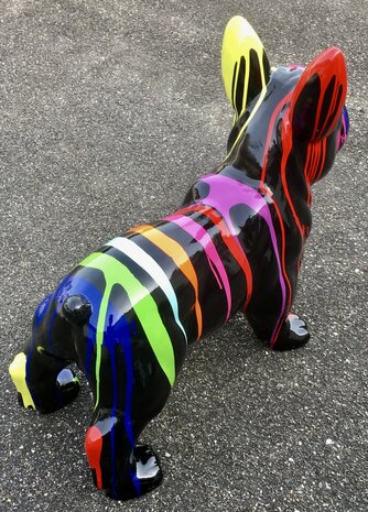 Franse bulldog 90cm polyester beeld -hond