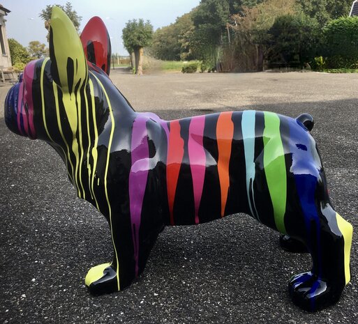Franse bulldog 90cm polyester beeld -hond