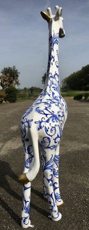 Giraffe 205 cm -kunst beeld Delft Blue Design 