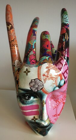 Mask with fingers  Love You Hand & Face 