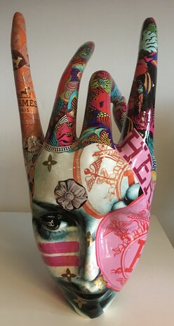 Mask with fingers  Love You Hand & Face 