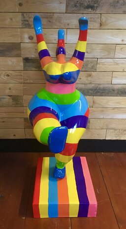 Dikke dame Salsa Bohemian beeld