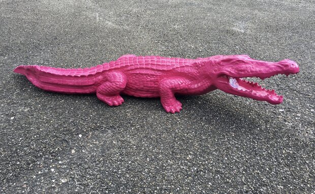 krokodil 110 cm polyester beeld 