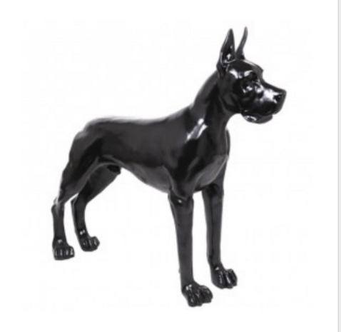 Deense dog beeld polyester hoogglans 125cm