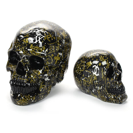 skull-street art-polyester beeld 