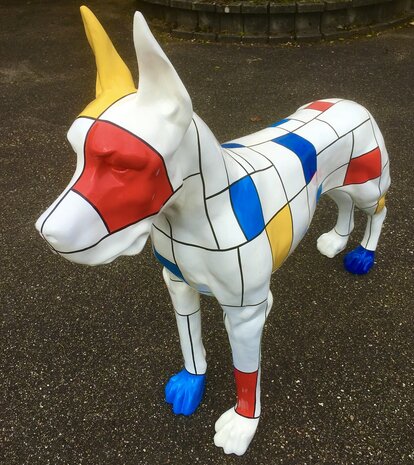 Duitse (Deense) Dog  125cm mondriaan  design 