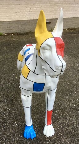 Duitse (Deense) Dog  125cm mondriaan  design 