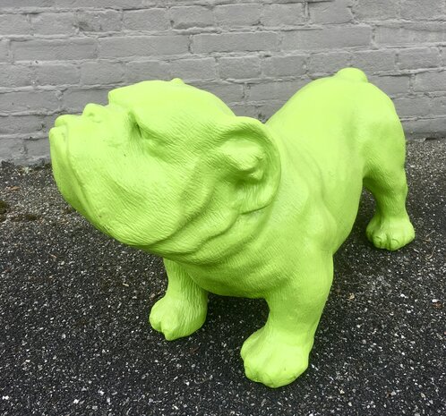 engelse bulldog polyester beeld ceasar 