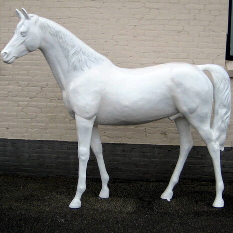 paard hoogglans wit
