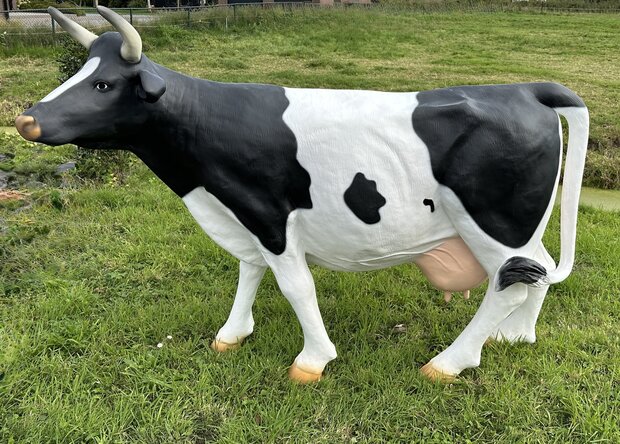 polyester koe beeld levens groot zwartbont