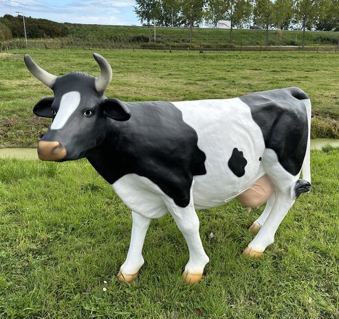 polyester koe beeld levens groot zwartbont