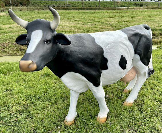 polyester koe beeld levens groot zwartbont