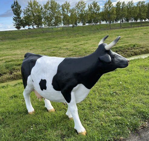 polyester koe beeld levens groot zwartbont