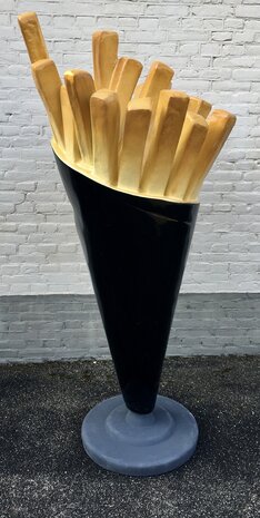 Frietzak reclame -zwart- xxl-polyester-decolife.nl