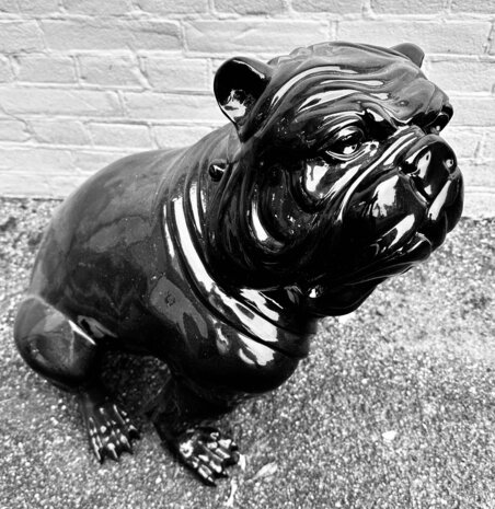engelse bulldog kunsthars -hond 