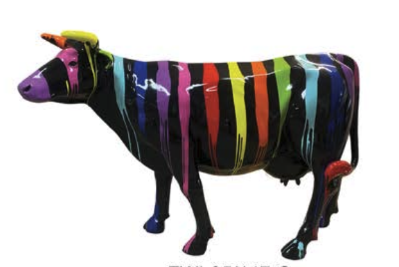 kunst koe beeld dripping