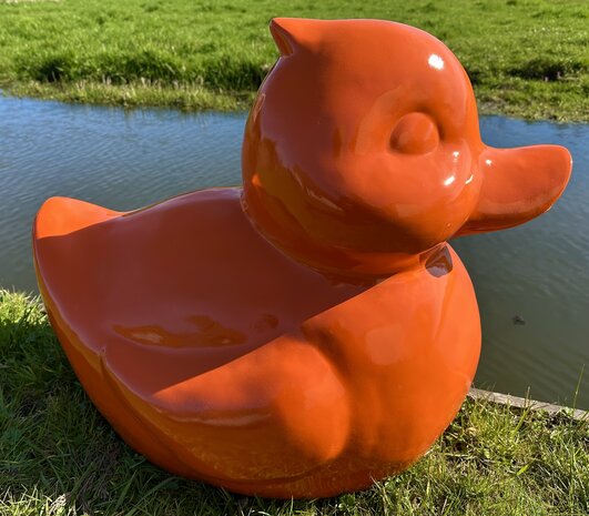 badeend polyester XXL oranje