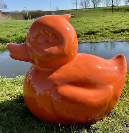 badeend polyester XXL oranje