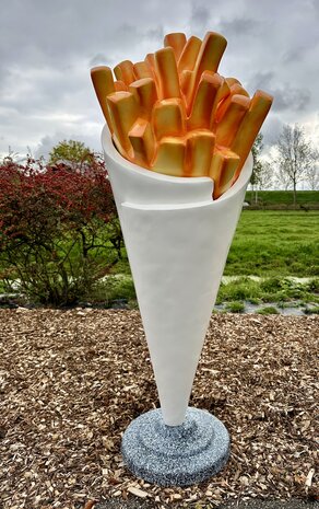 patat-friet zak-polyester-stoep reclame