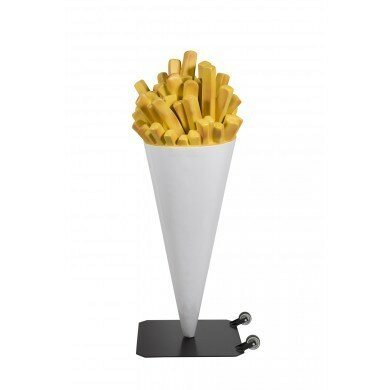frietzak wit op voet 