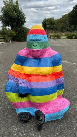 Aap Gorilla  polyester beeld -multicolor