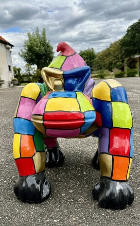gorilla-aap DonkeyKong kunst beeld multicolor design 