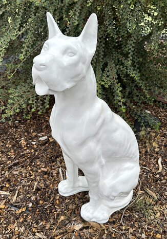 Duitse (Deense )dog kunsthars wit  95cm